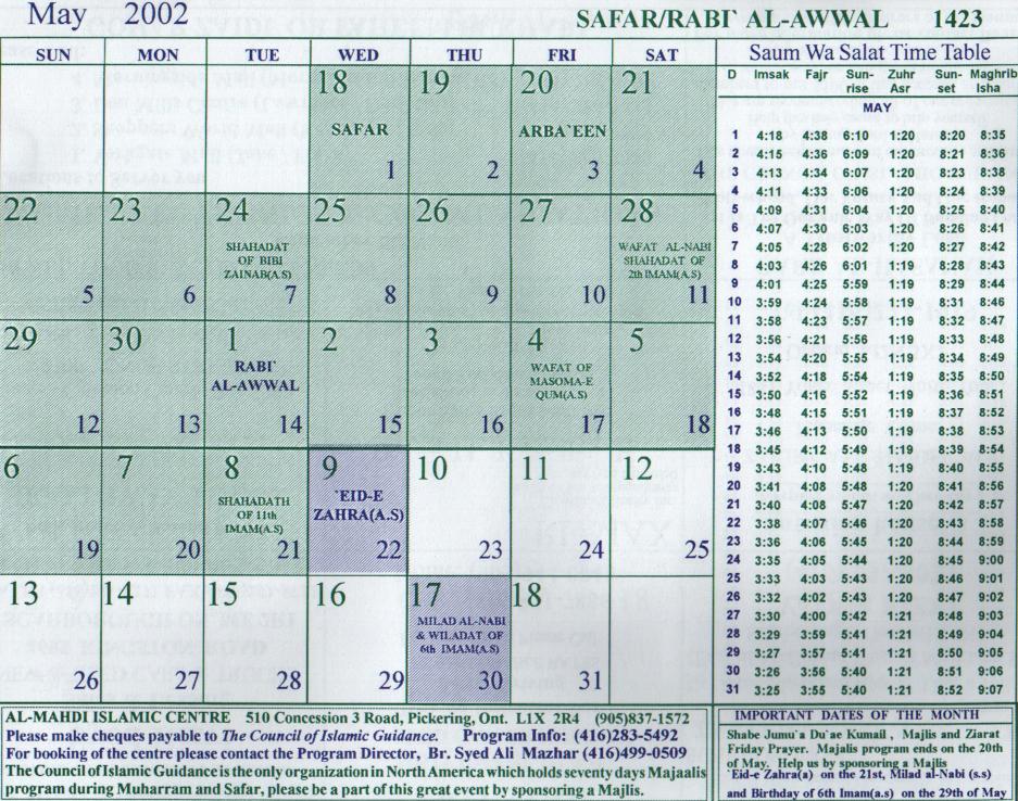 Calendar 2002